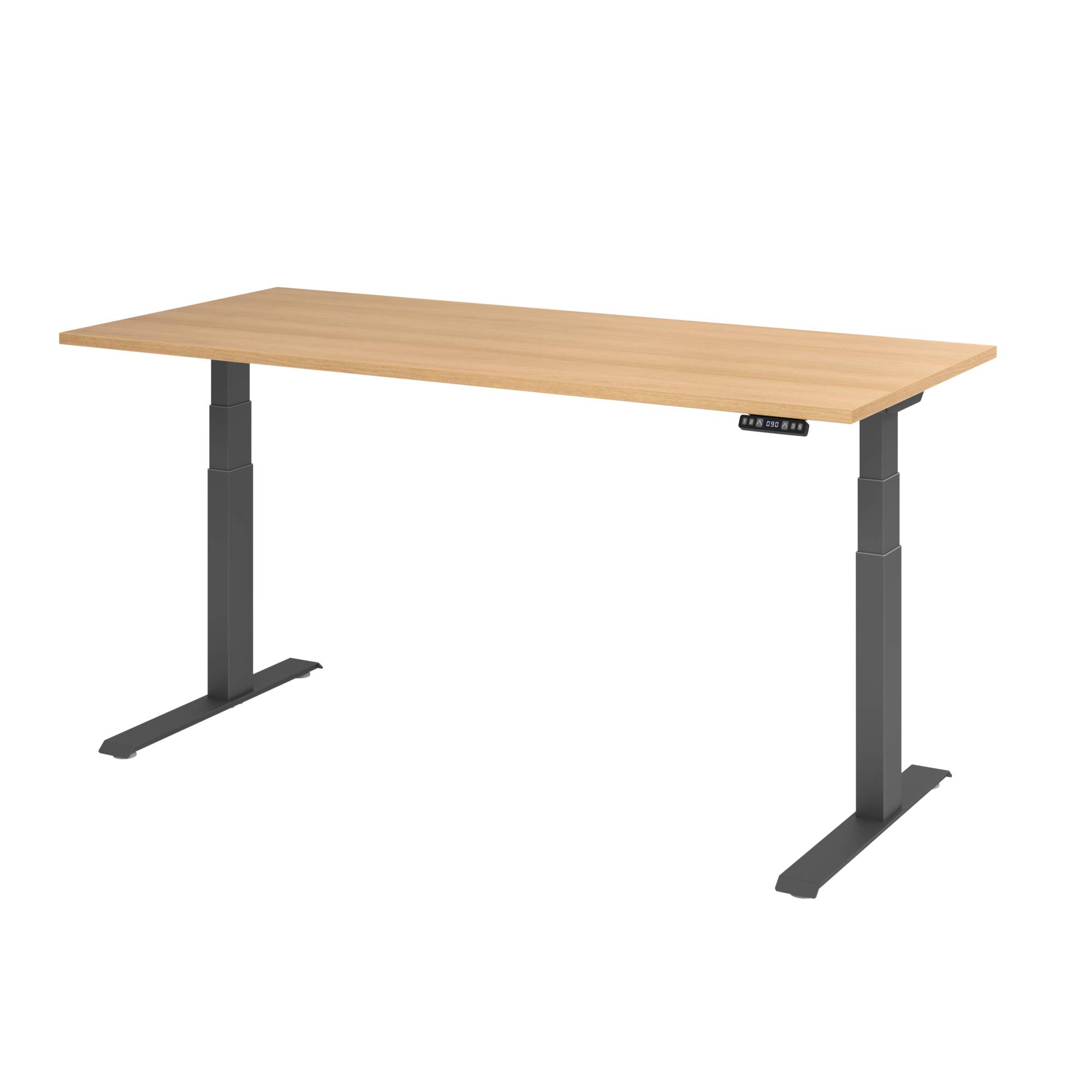 Hammerbacher Schreibtisch el 180x80cm gp/eiche