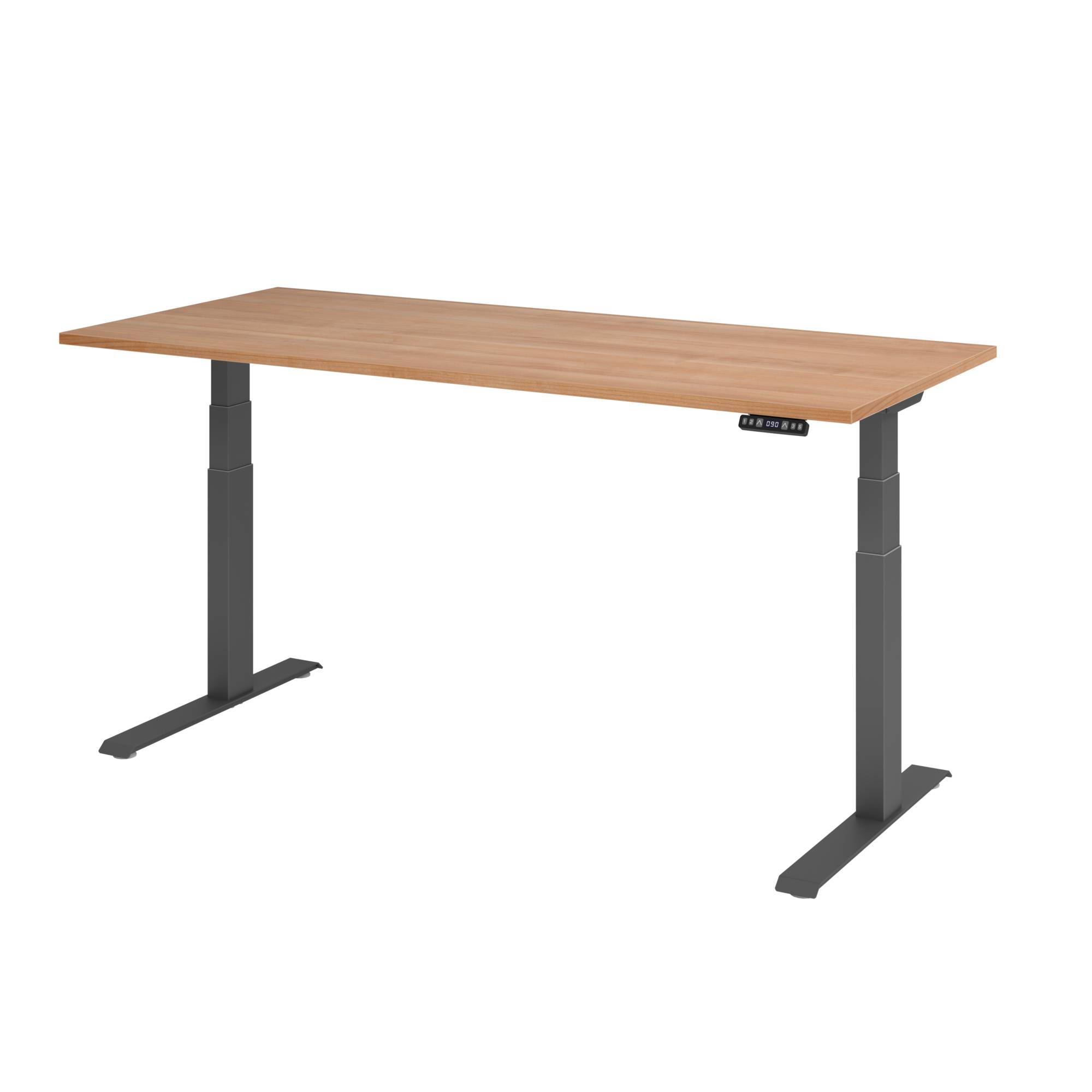 Hammerbacher Schreibtisch el 180x80cm gp/nussbaum