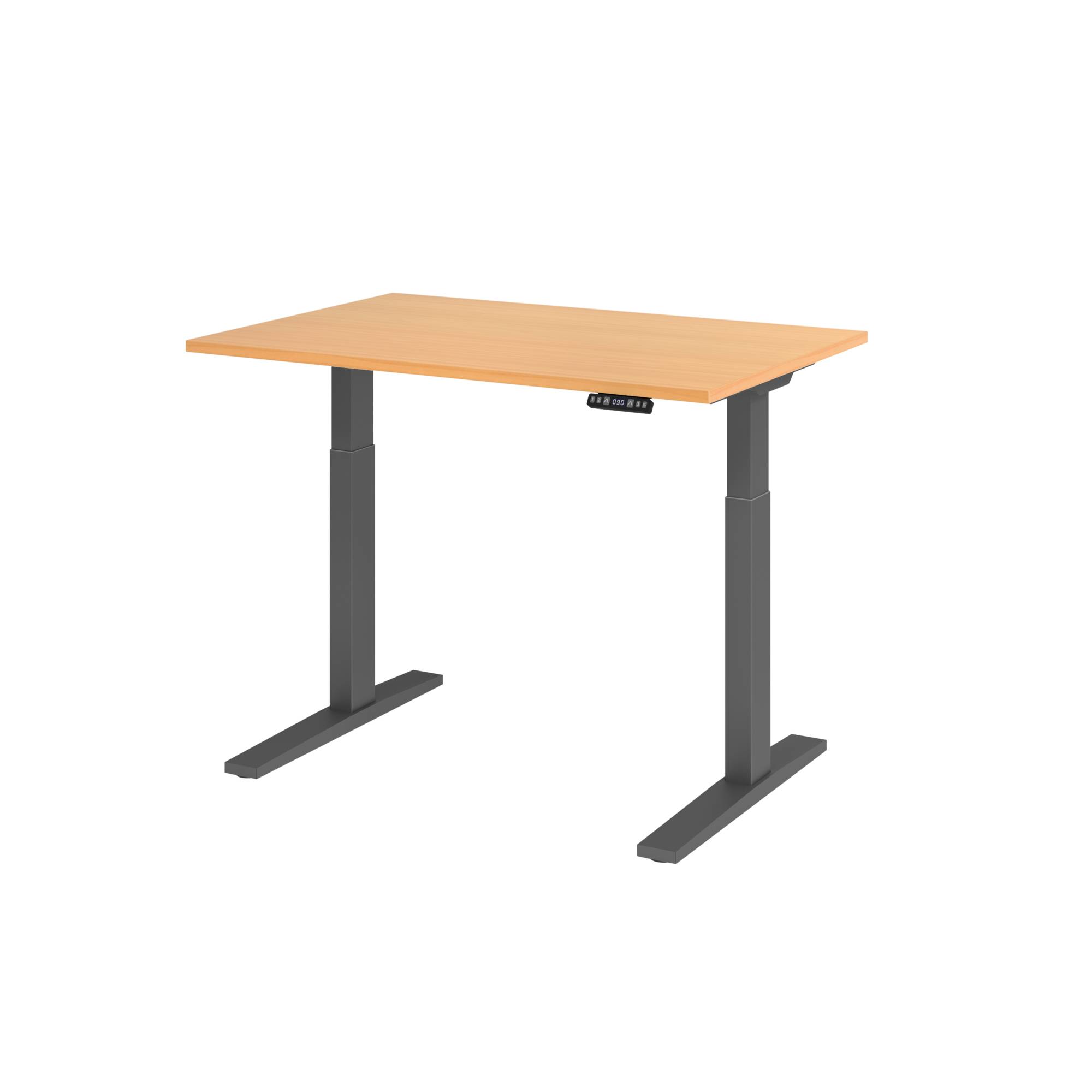 Hammerbacher Schreibt. VXMKA12/6/G el.120x80cm graphit/buche