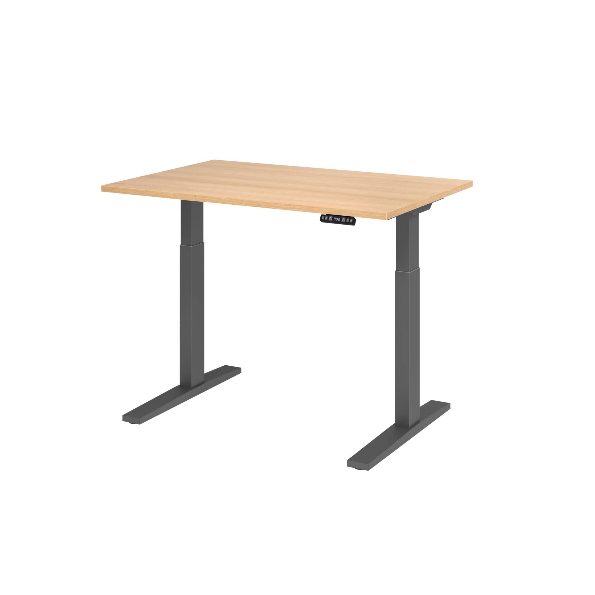 Hammerbacher Schreibt. VXMKA12/E/G el.120x80cm graphit/eiche