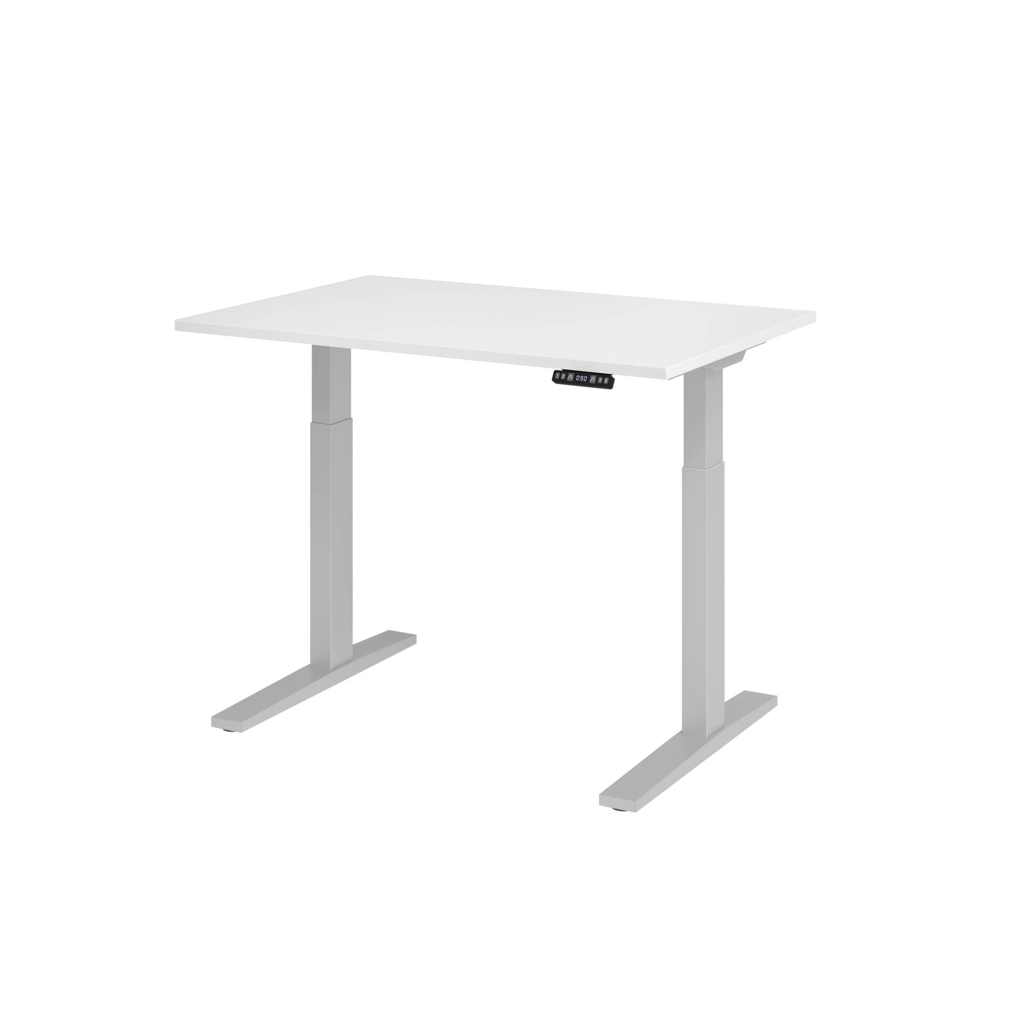 Hammerbacher Schreibt. VXMKA12/W/S el.120x80cm silber/weiß