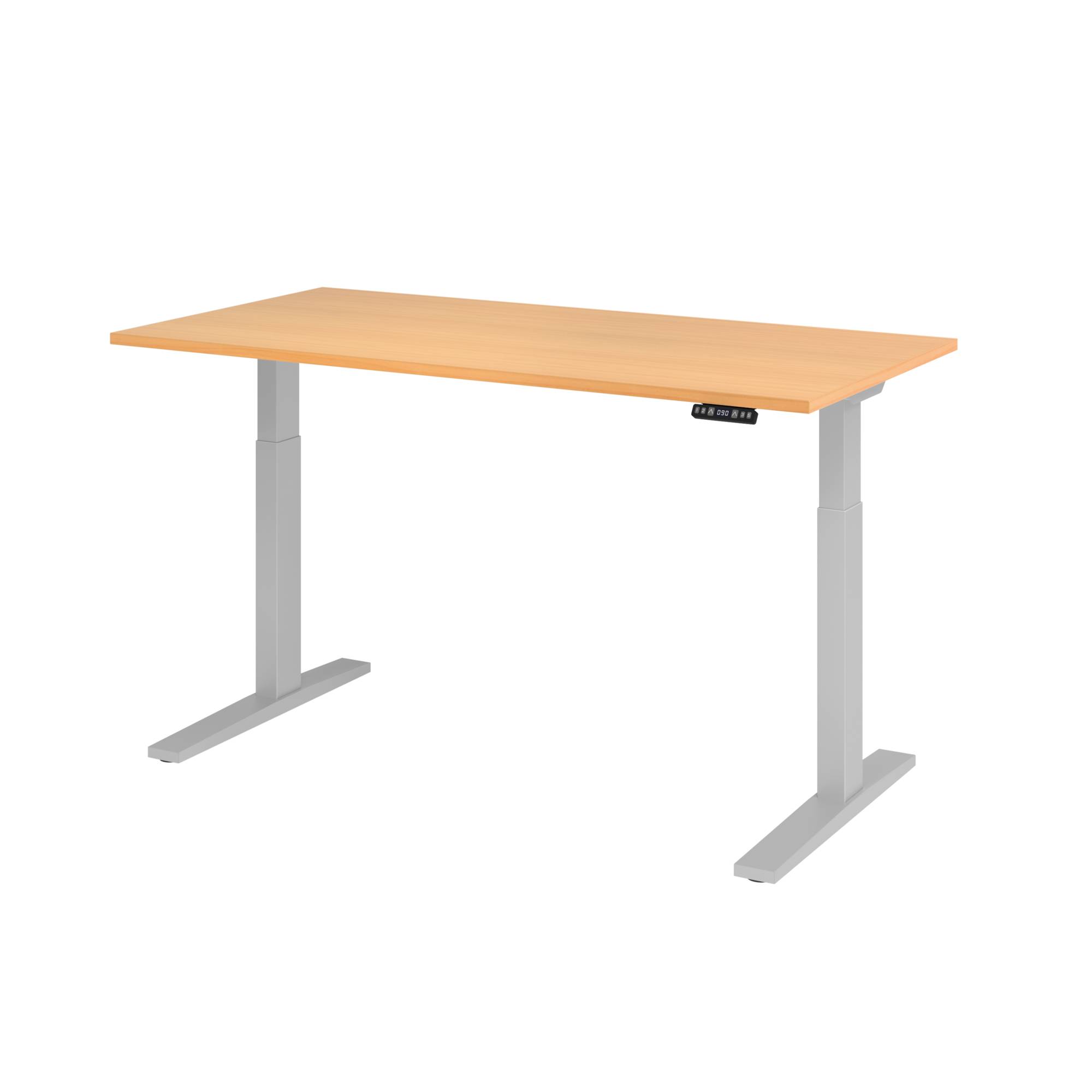 Hammerbacher Schreibt. VXMKA16/6/S el.160x80cm silber/buche