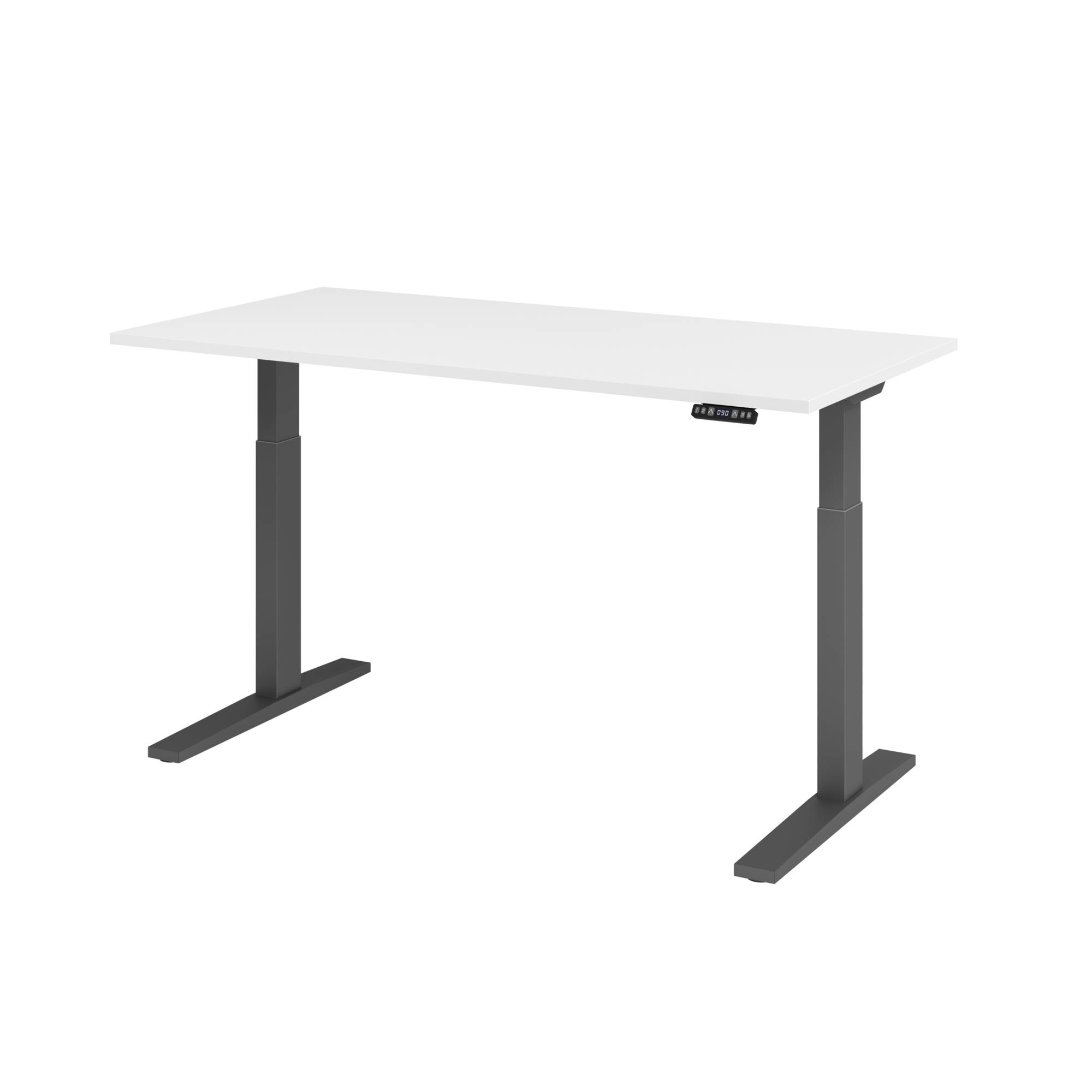 Hammerbacher Schreibt. VXMKA16/W/G el.160x80cm graphit/weiß