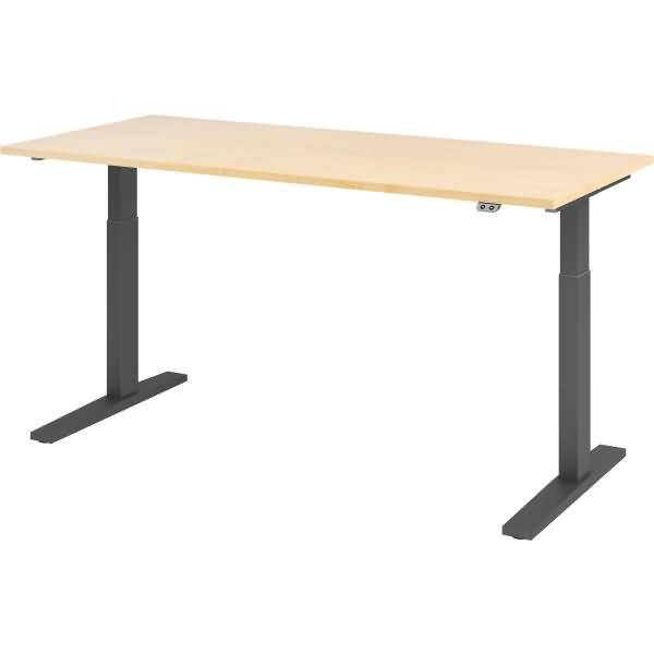 Sitz-Steh-Schreibtisch elektrisch 180x80cm Ahorn/Graphit