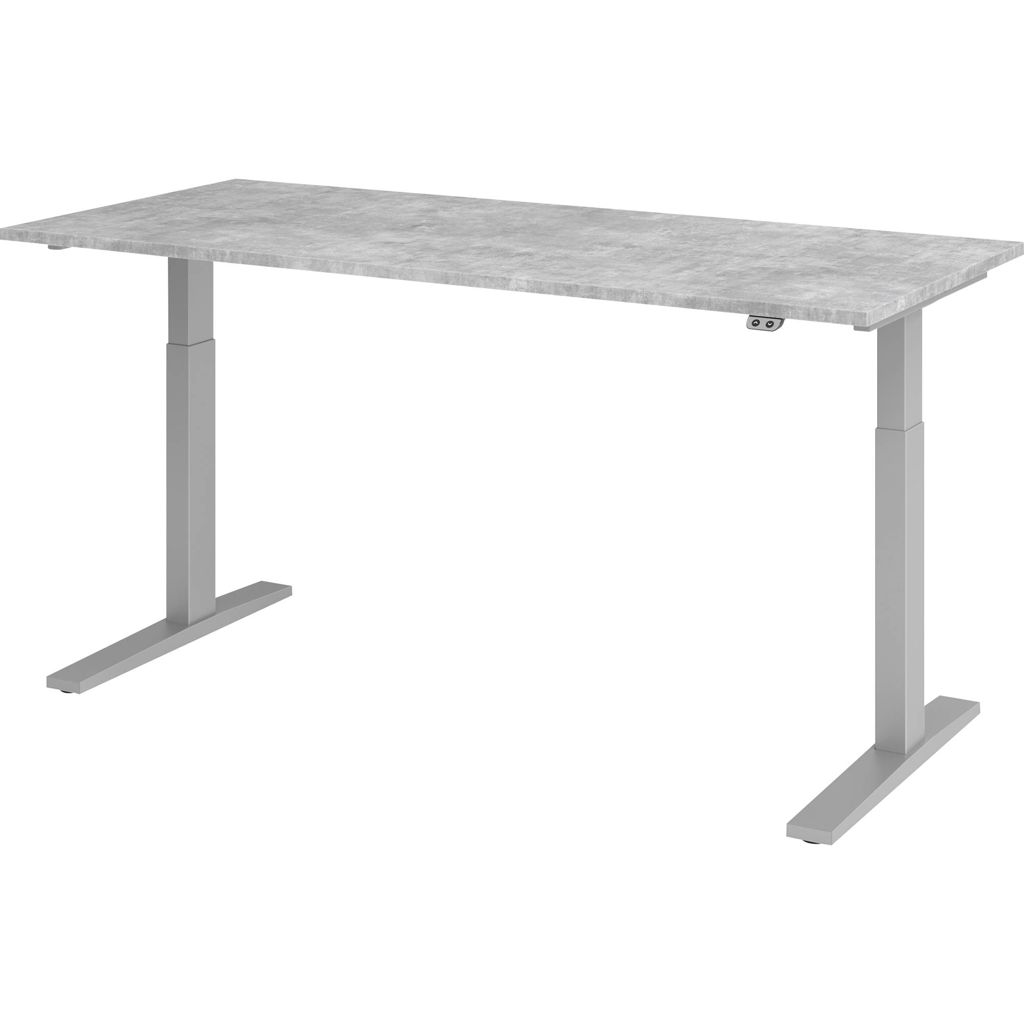 Hammerbacher Schreibt. VXMKA19/M/S el.180x80cm silber/beton