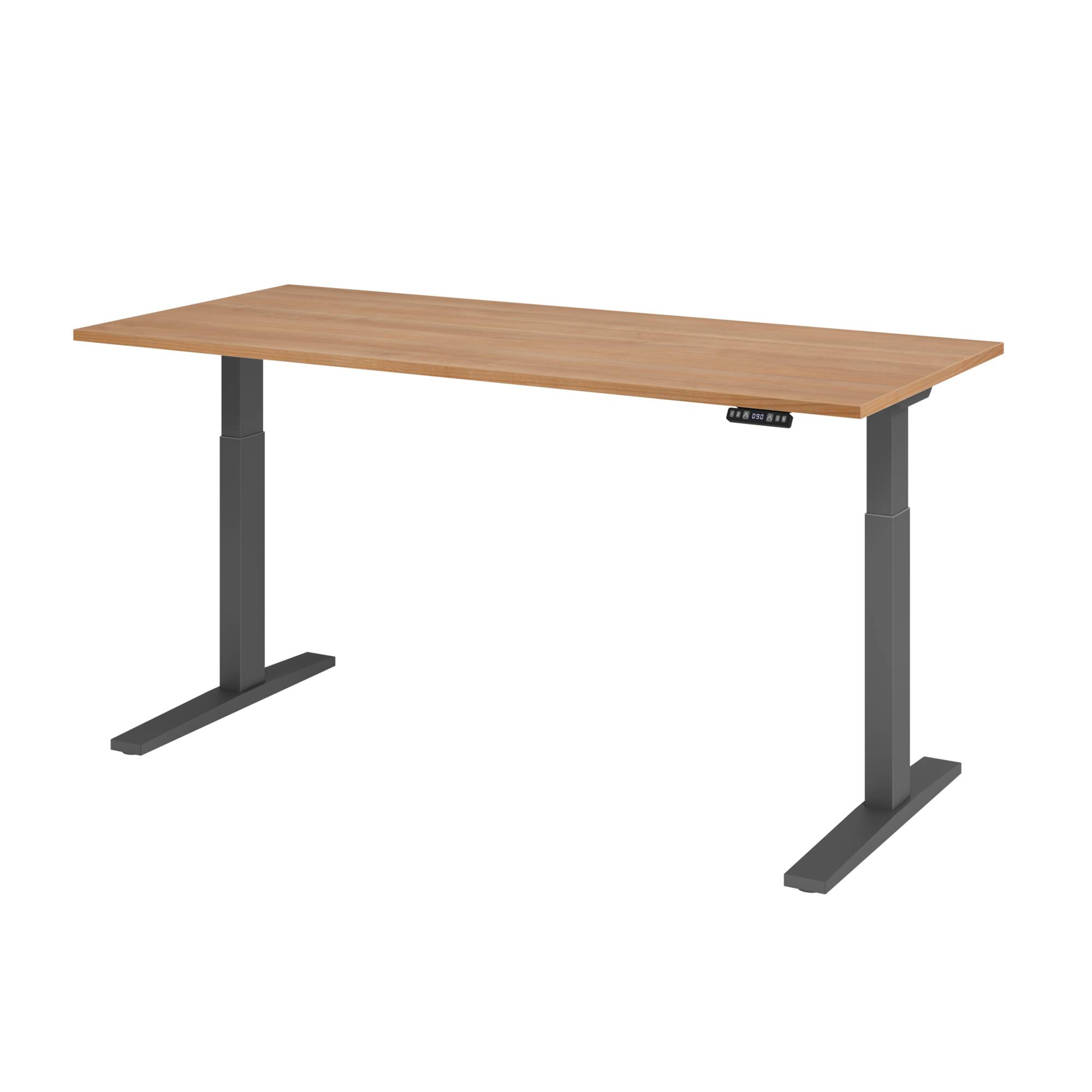 Sitz-Steh-Schreibtisch elektrisch 180x80cm Nussbaum/Graphit