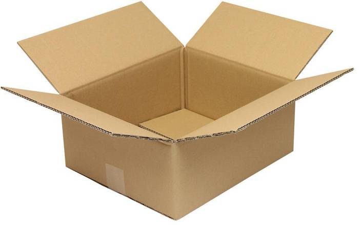 Faltkarton 2-wellig Maße 350x300x140mm Qualität 2.30BC braun TRANSPAK