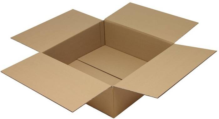 Faltkarton 2-wellig Maße 592x592x200mm Qualität 2.30BC braun TRANSPAK