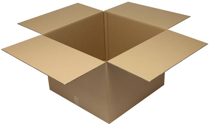 Faltkarton 2-wellig Maße 700x700x500mm Qualität 2.30BC braun TRANSPAK