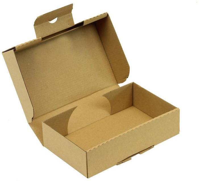 Klappschachtel 1-wellig Maße 182x108x45mm A6 Qualität 1.3E Steckverschluss
