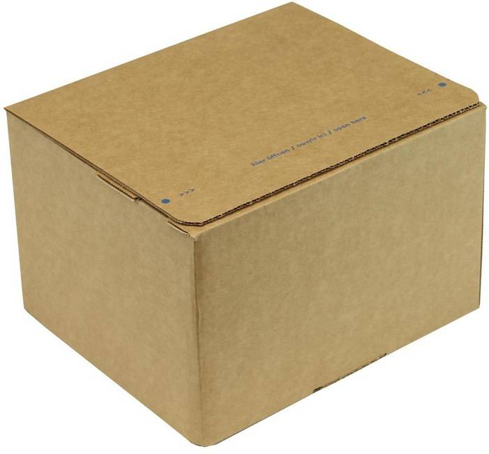 Automatikkarton 1-wellig Automatikboden Maße 214x153x112mm SK A5 Q.1.2E braun