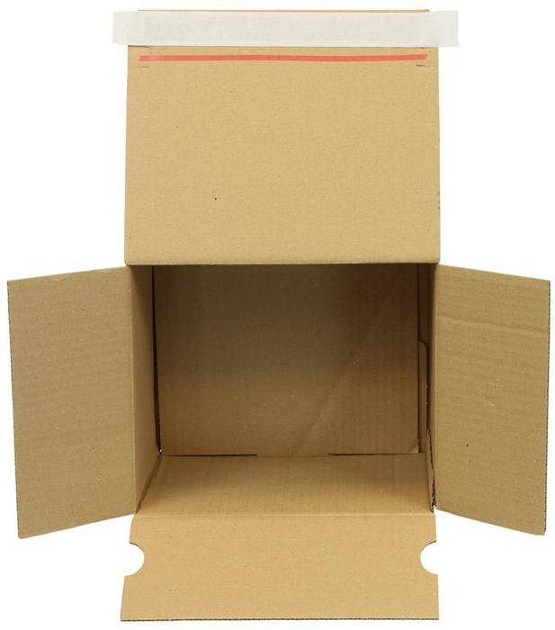 Automatikkarton 1-wellig Automatikboden Maße 214x153x112mm SK A5 Q.1.2E braun