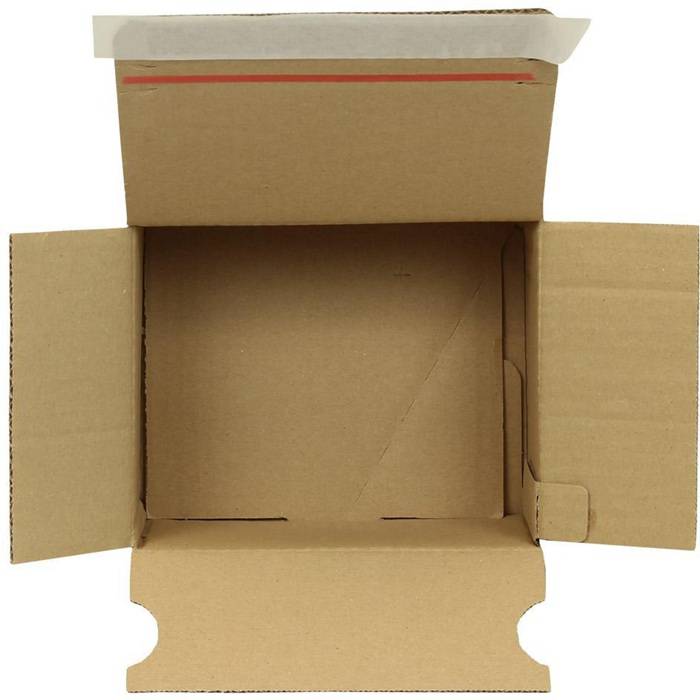 Automatikkarton 1-wellig Automatikboden Maße 160x130x70mm SK C6 Q.1.31B braun