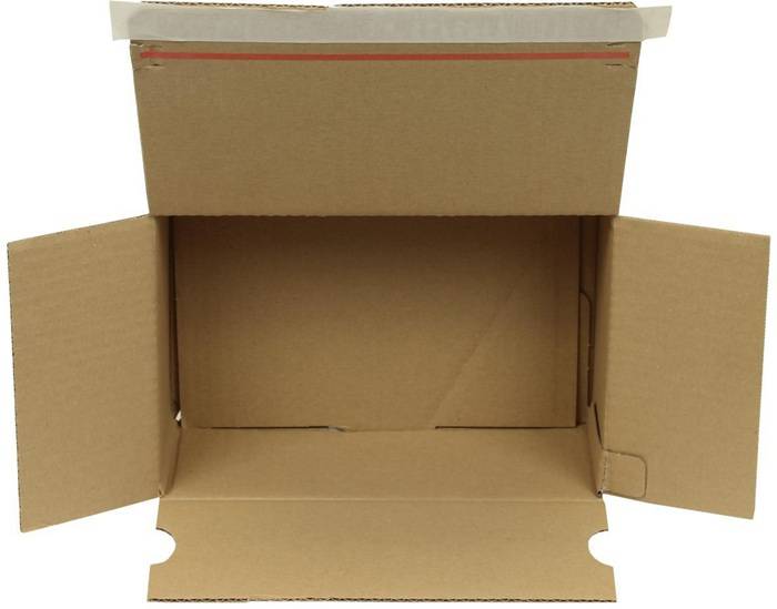 Automatikkarton 1-wellig Automatikboden Maße 230x160x80mm SK A5 Q.1.20 B braun
