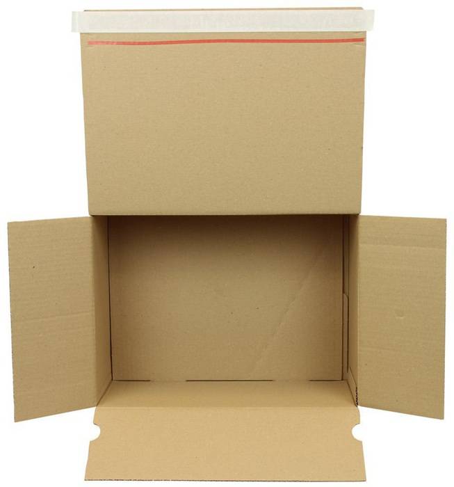 Automatikkarton 1-wellig Automatikboden Maße 345x256x130mm SK C4 Q.1.3B braun