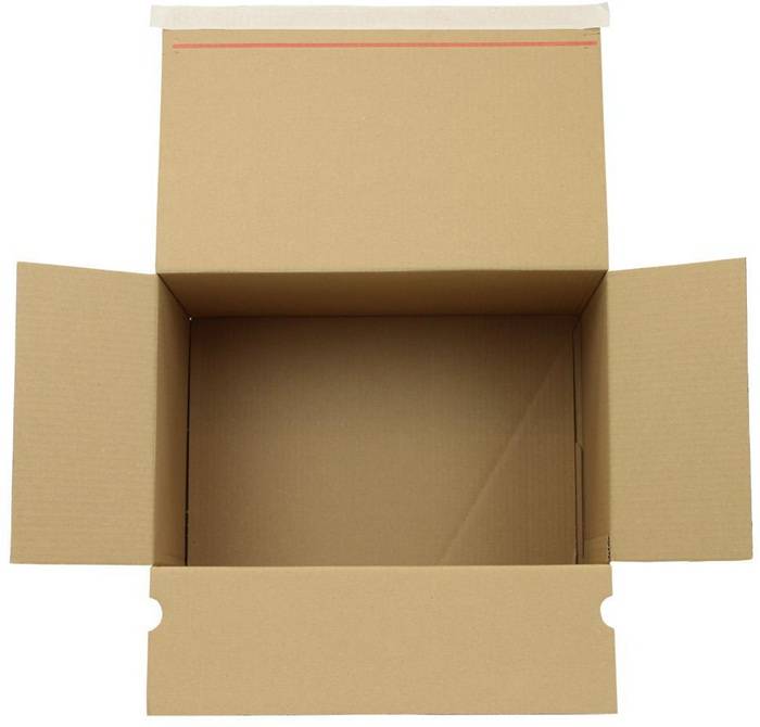Automatikkarton 1-wellig Automatikboden Maße 400x260x250mm SK B4 Q.1.3B braun