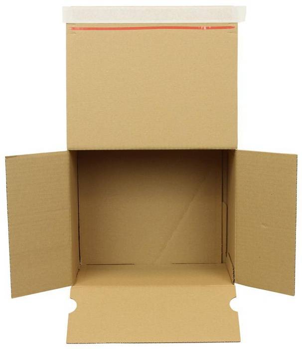 Automatikkarton 1-wellig Automatikboden Maße 260x220x130mm SK Q.1.3B braun