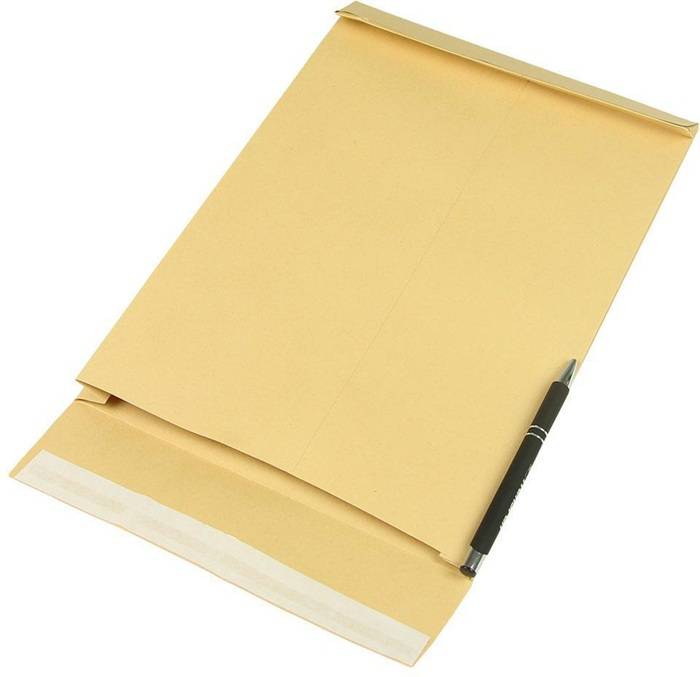 Seitenfaltentasche Maße 229x324 C4 Faltenbreite40mm braun SK-Verschluss TRANSPAK