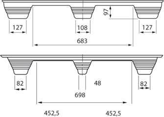 Pressholzpalette Maße 1140x1140mm Tragkraft 1250kg Container Format TRANSPAK