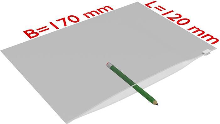 Gleitverschlussbeutel Maße 170x120mm Stärke 60µ PE transparent TRANSPAK