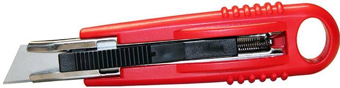 Cuttermesser Safety Cutter Standard Maße 145x25x35mm f.Rechtshänder rot 2Klingen
