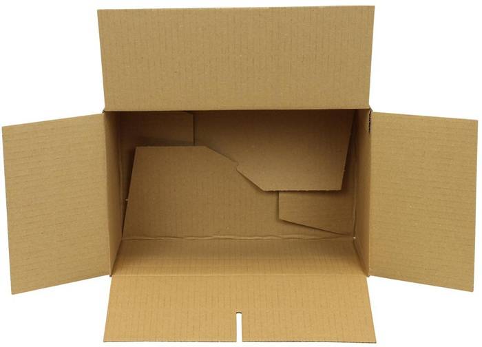 Automatikkarton 1-wellig Maße 285x185x140mm B5 Qualität 1.3B braun Fefco 0711