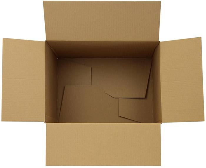 Faltkarton 1-wellig, 430 x 310 x 280-360mm ( L x B x H ) -Qual.1.30 B,braun