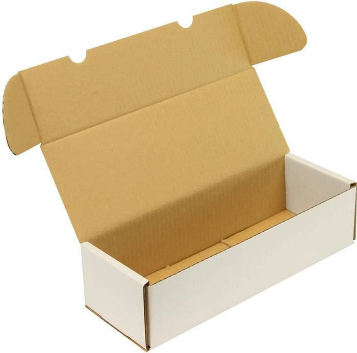 Klappschachtel 1-wellig, 308 x 112 x 80 mm, Qualität 1.20 B, weiß