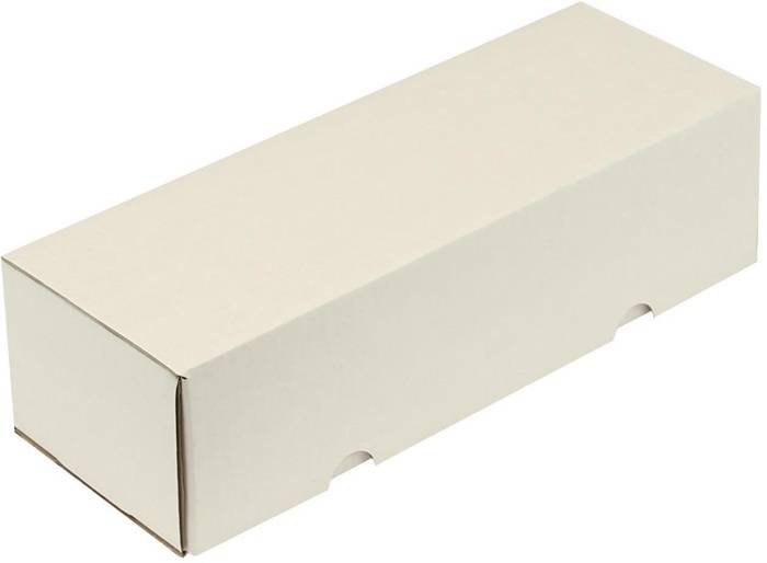 Klappschachtel 1-wellig, 308 x 112 x 80 mm, Qualität 1.20 B, weiß