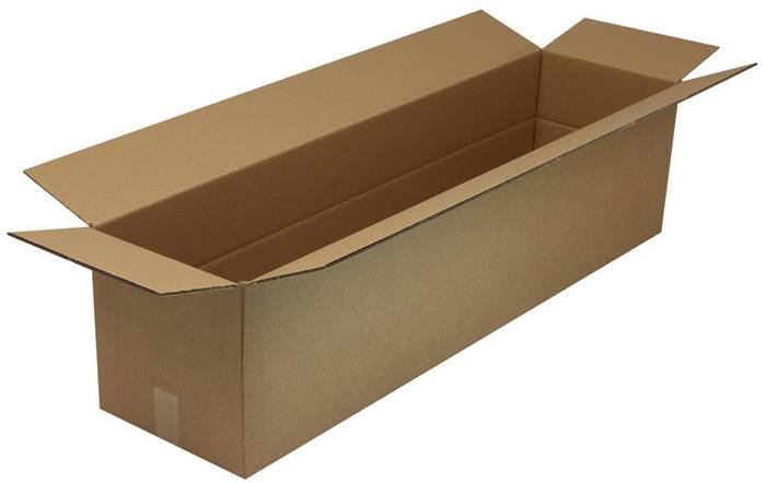 Faltkarton 2-wellig Maße 1200x300x300 mm Qualität 2.3BC braun TRANSPAK