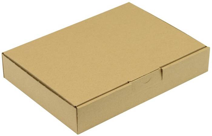 Klappschachtel 1-wellig, 250 x 180 x 43 mm, Maxi Briefbox, braun, DIN C5