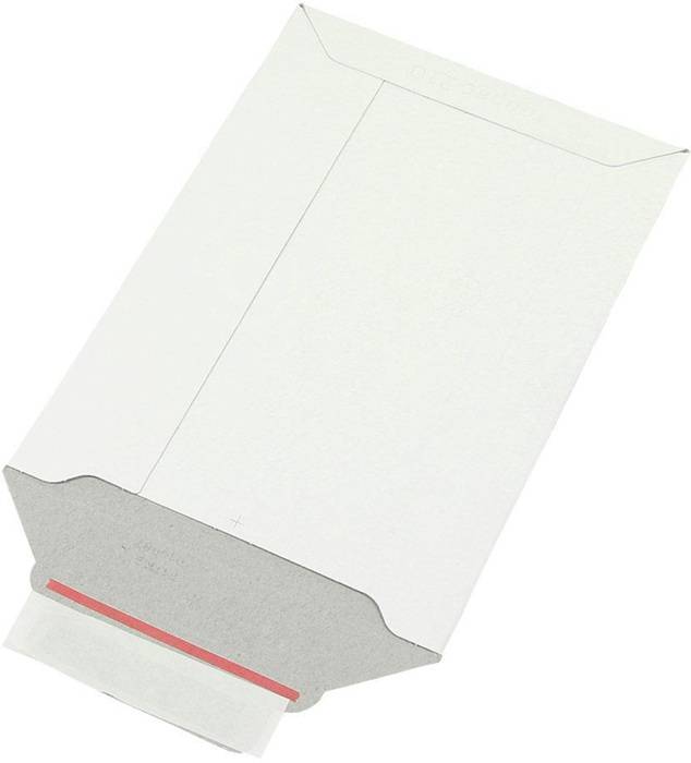 Versandtasche Maße 175x250mm A5 Gewicht 500g/qm Vollpappe weiß SK TRANSPAK