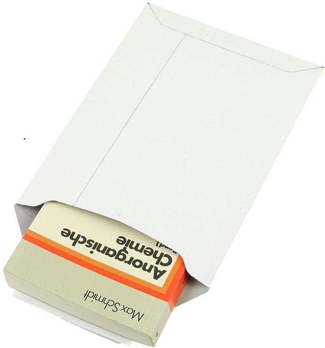 Versandtasche Maße 175x250mm A5 Gewicht 500g/qm Vollpappe weiß SK TRANSPAK