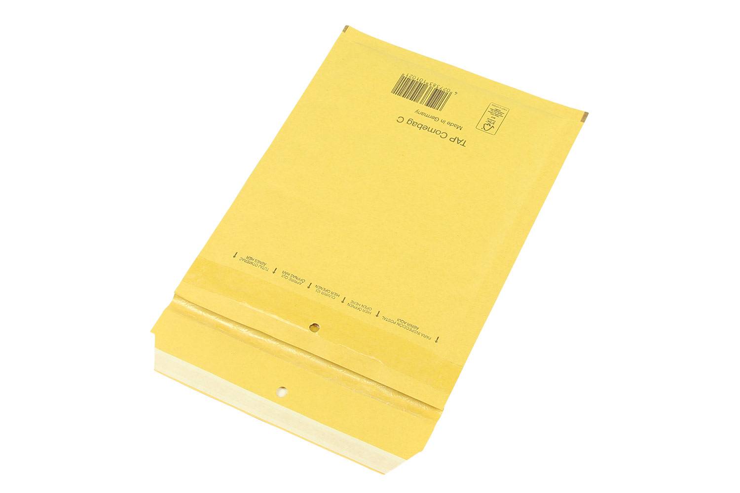 Luftpolster-Versandtasche, 140 x 215mm, braun, DIN B6 mit Selbstklebeverschluss