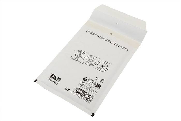 Luftpolsterversandtasche Innenmaß 110x215mm Außenmaß 140x225mm weiß SK-Verschlus