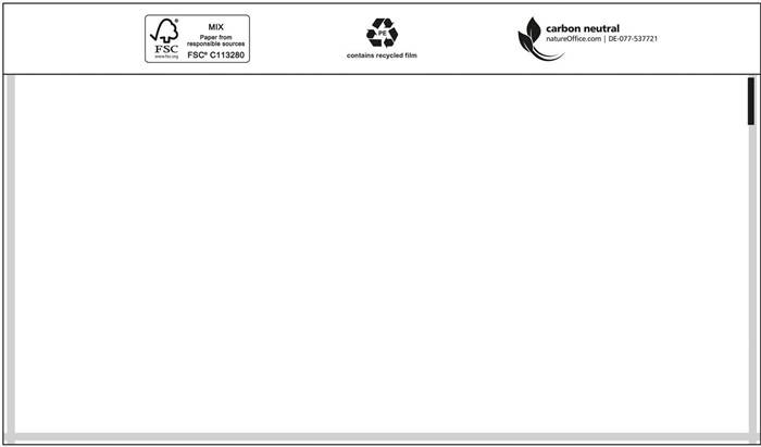 Dokumententaschen Standard Maße 240x110mm DIN-lang o.Druck TRANSPAK