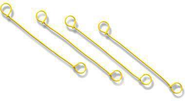 Blitzbinder Länge 120mm Draht gelb TRANSPAK