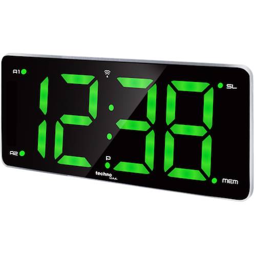 WT 486 - Funkwecker mit digitaler farbiger Anzeige, Radio Wecker mit Sendungsspeicher, programmierbare Alarme
