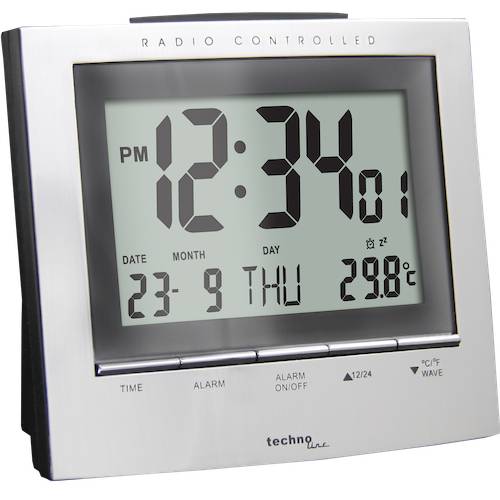 WT 280 - Funkwecker mit Datumsanzeige, Innentemperaturanzeige, Funkuhr mit manueller Einstelloption, beleuchtet