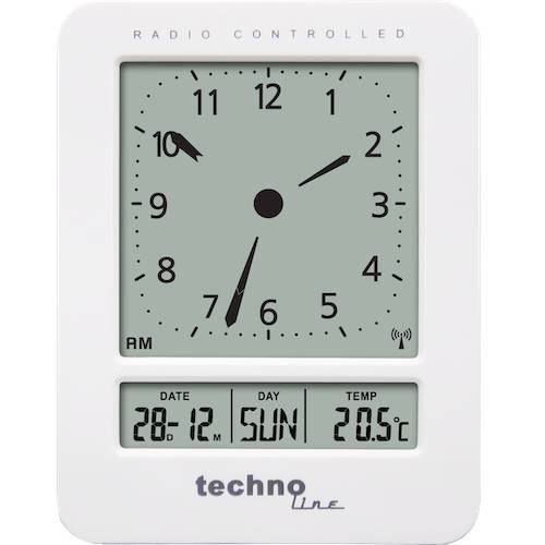 WT 745 - Funkwecker mit digitaler Anzeige, 2 Weckalarme mit Schlummerfunktion, Innentemperaturanzeige und Hintergrundbel