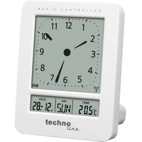 WT 745 - Funkwecker mit digitaler Anzeige, 2 Weckalarme mit Schlummerfunktion, Innentemperaturanzeige und Hintergrundbel