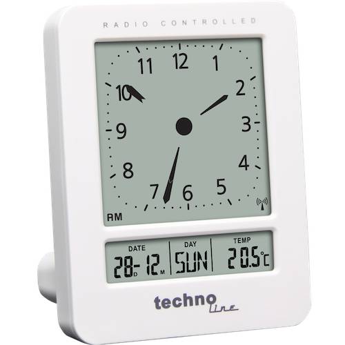 WT 745 - Funkwecker mit digitaler Anzeige, 2 Weckalarme mit Schlummerfunktion, Innentemperaturanzeige und Hintergrundbel