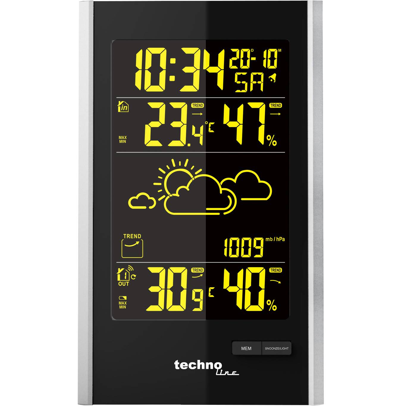 WS 9060 moderne Wetterstation mit Farbwechselfunktion