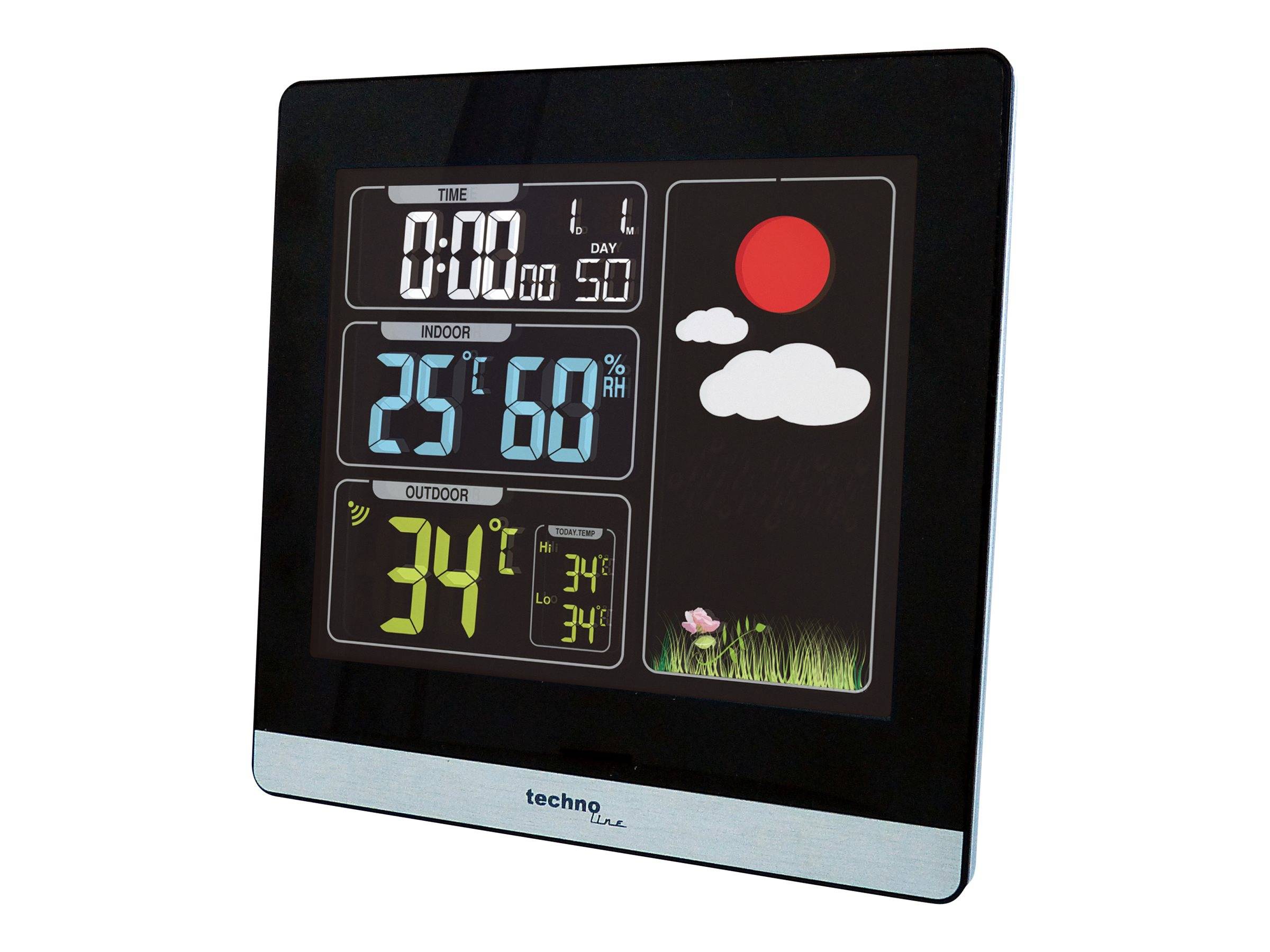 TECHNOLINE - Techno Line WS 6448 - Wetterstation - Schwarz
