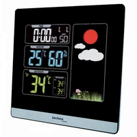 TECHNOLINE - Techno Line WS 6448 - Wetterstation - Schwarz TECHNOLINE - Techno Line WS 6448 - Wetterstation - Schwarz