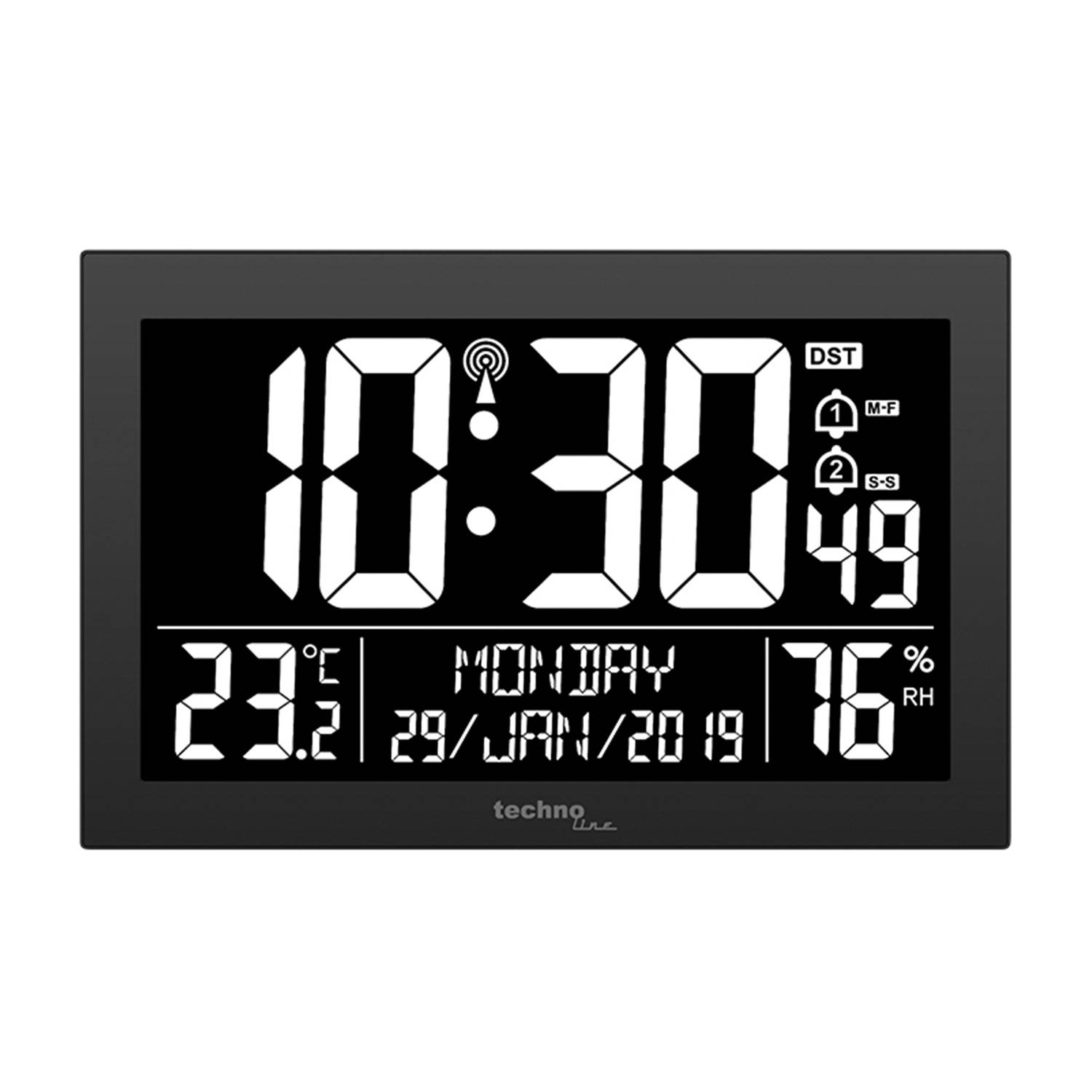 Technoline TECHNOLINE Funk-Wanduhr, schwarz
