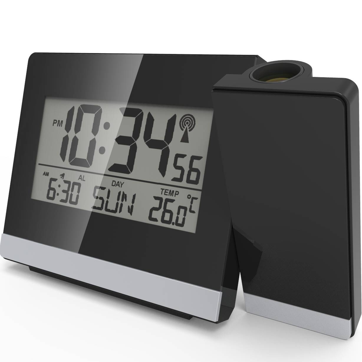 WT 536 - moderner Funk - Projektionswecker mit Temperaturanzeige