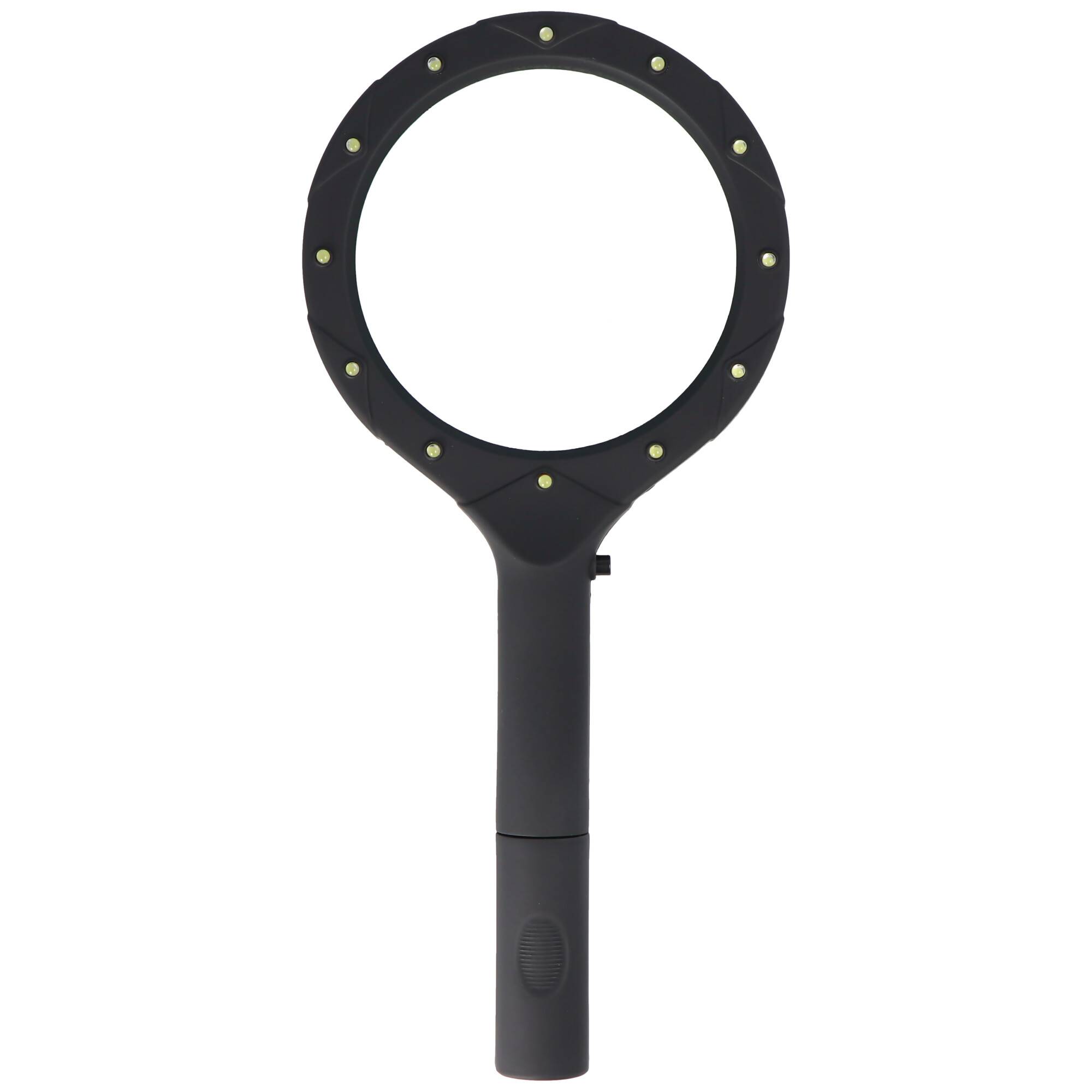 Lupe mit LED-Beleuchtung und 3fach Vergrößerung mit 12 LEDs, IN287, ideal geeignet zum Lesen von Zeitungen, Zeitschrifte