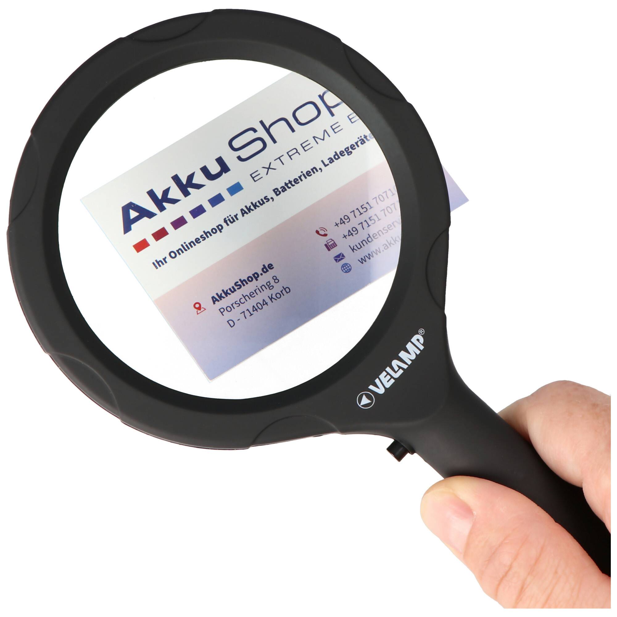 Lupe mit LED-Beleuchtung und 3fach Vergrößerung mit 12 LEDs, IN287, ideal geeignet zum Lesen von Zeitungen, Zeitschrifte