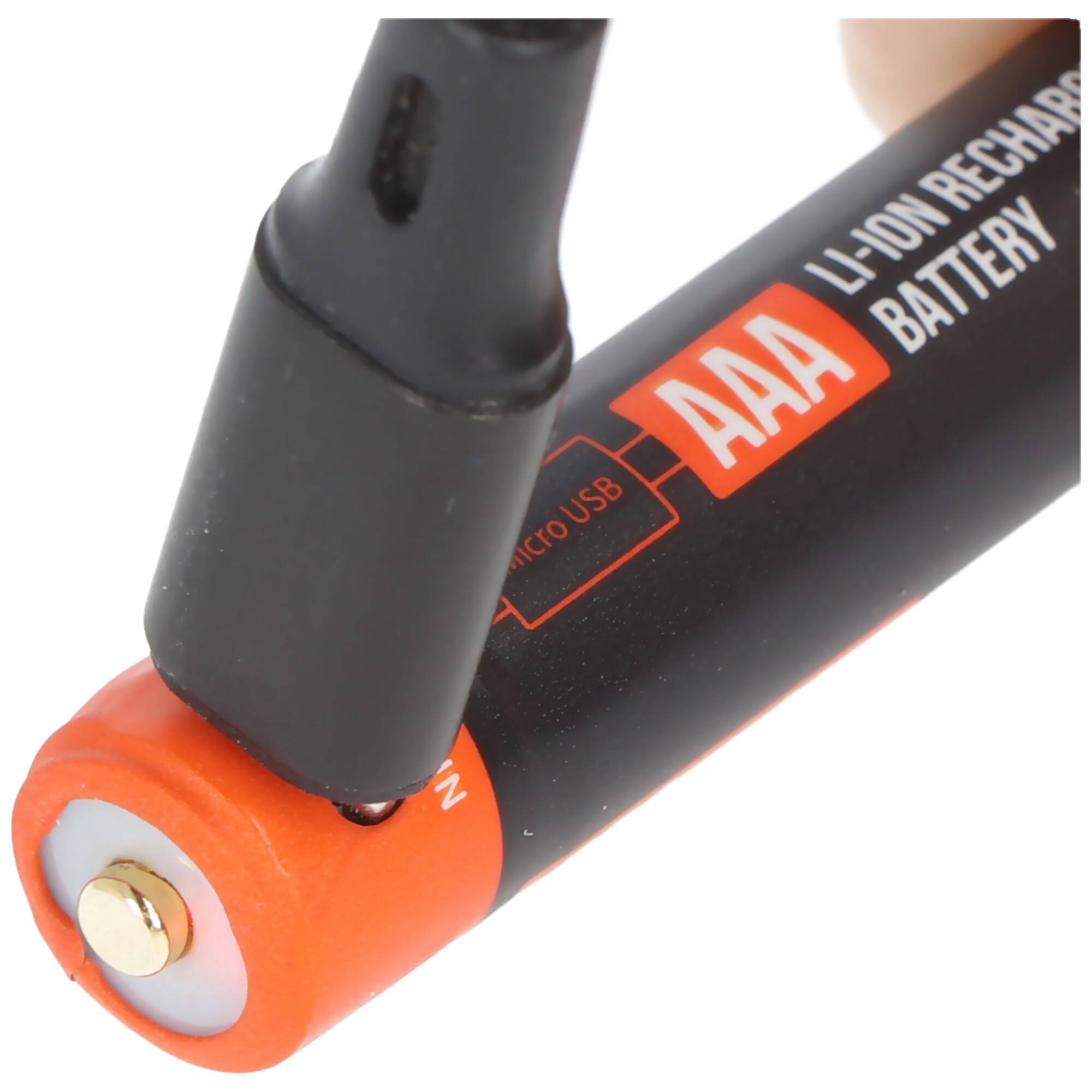 Rundzelle AAA, Li-ion, 1,5V, 550mAh, 0,8Wh, mit USB-Ladeanschluss